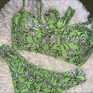 Green ZAFUL Two-Piece Swimsuit